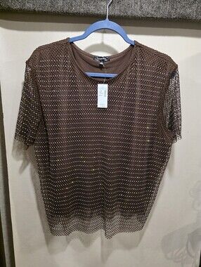 Maurices Mesh Rhinestone Top